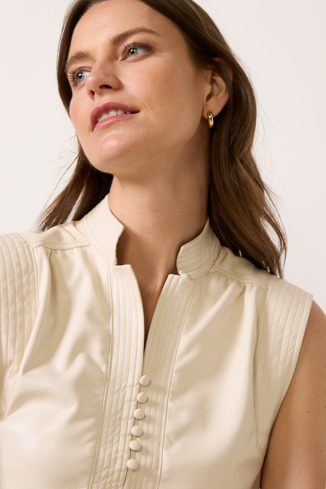 Tayma Faux Leather Top
