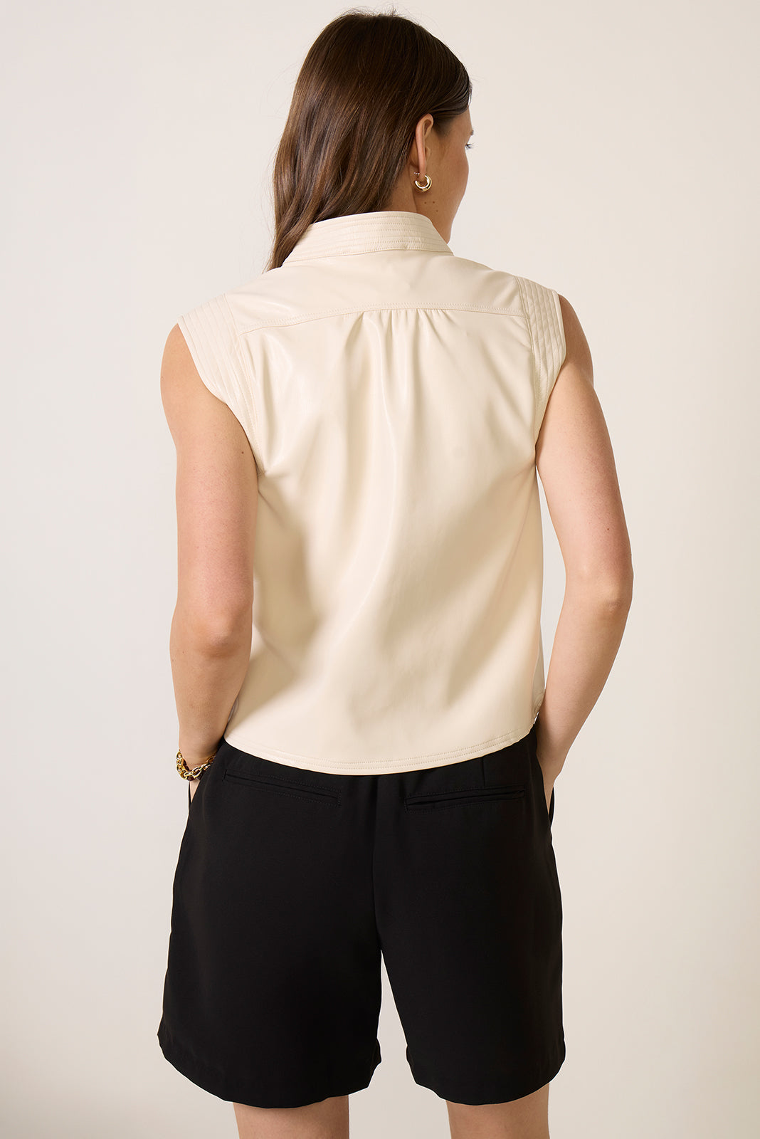 Tayma Faux Leather Top