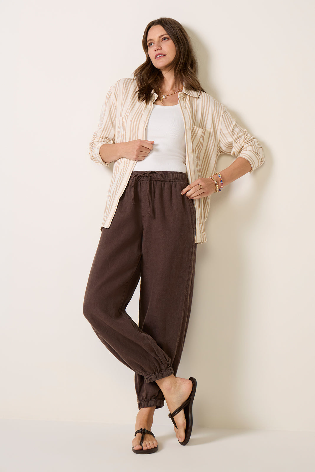 Reese Button Up Stripe Top