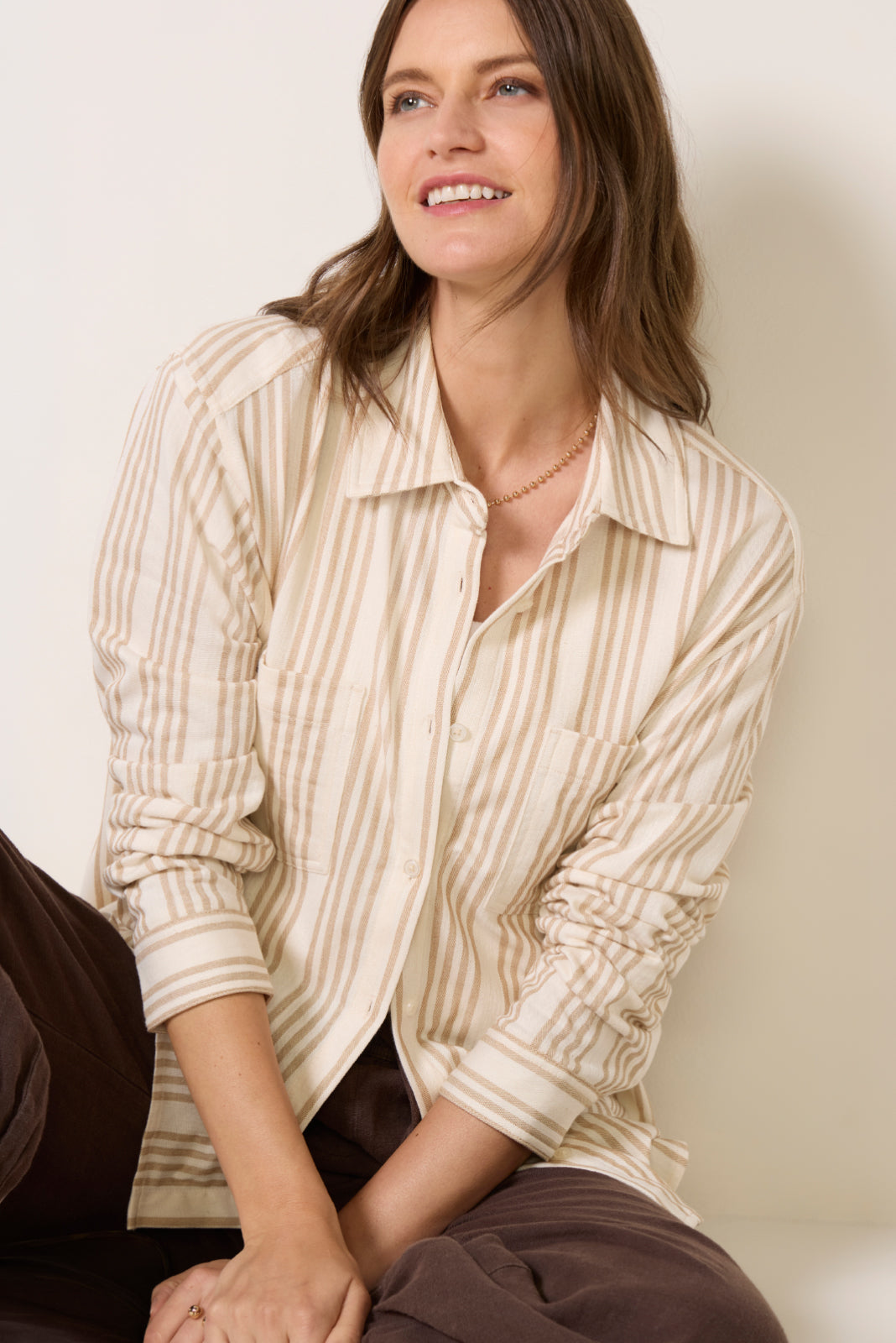 Reese Button Up Stripe Top