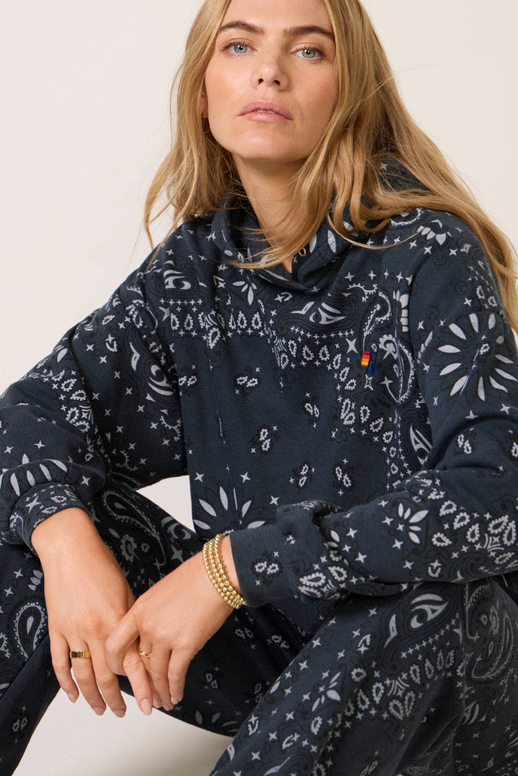 Bandana Pullover Relaxed Hoodie
