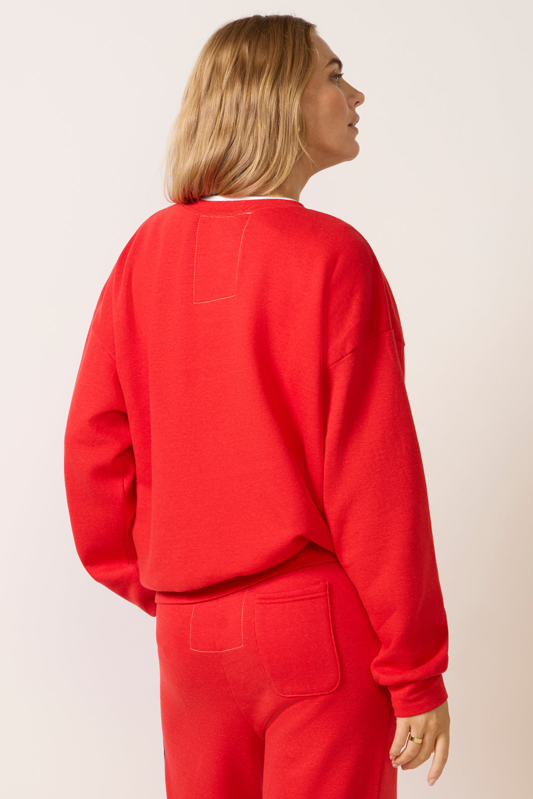 5 Stripe Relaxed Crew Sweatshirt