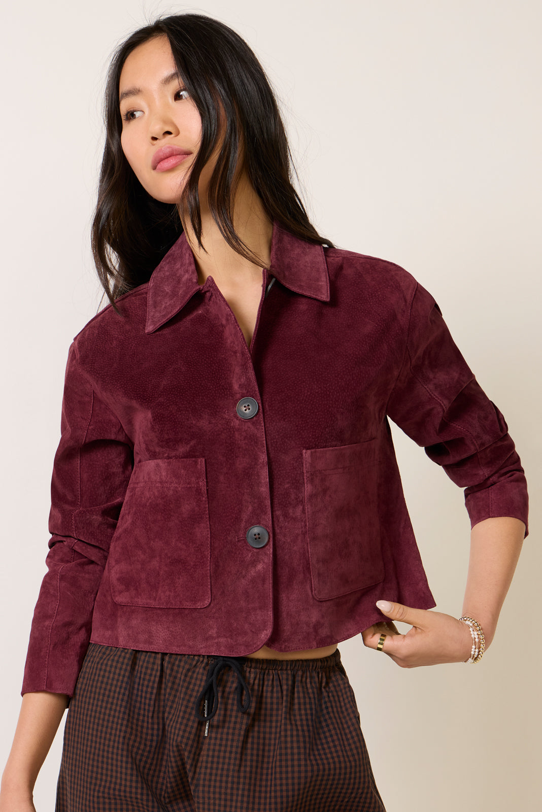 Crop Suede Jacket