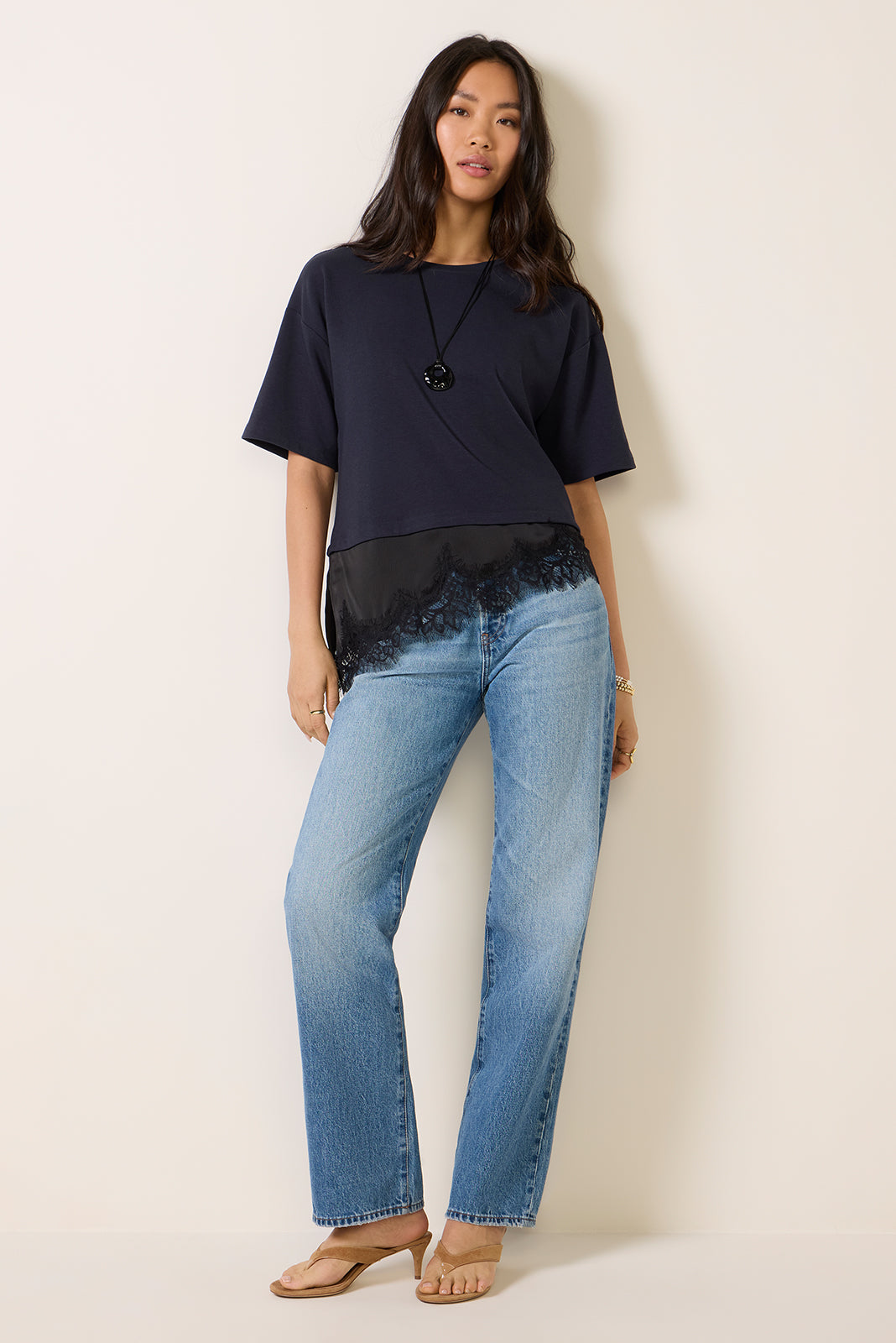 Callan Lace Twofer Tee