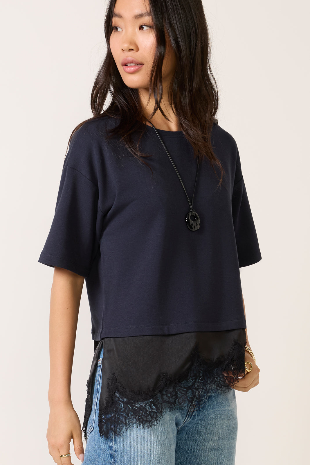 Callan Lace Twofer Tee