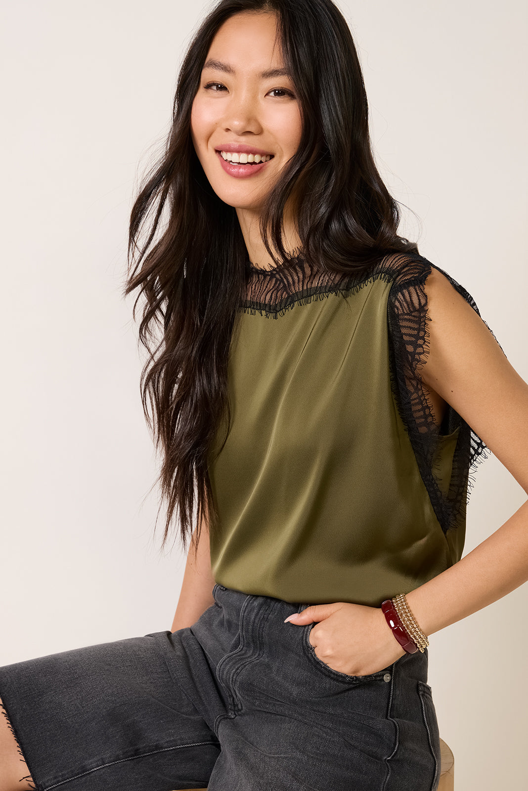 Nicola Lace Trim Blouse