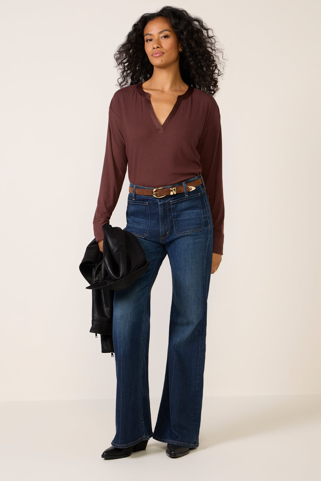Bex Split Neck Top