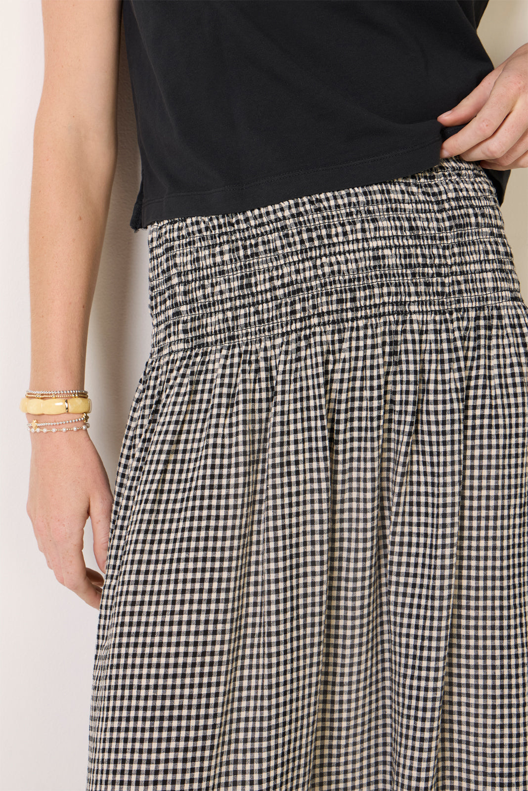 Brooke Gingham Midi Skirt
