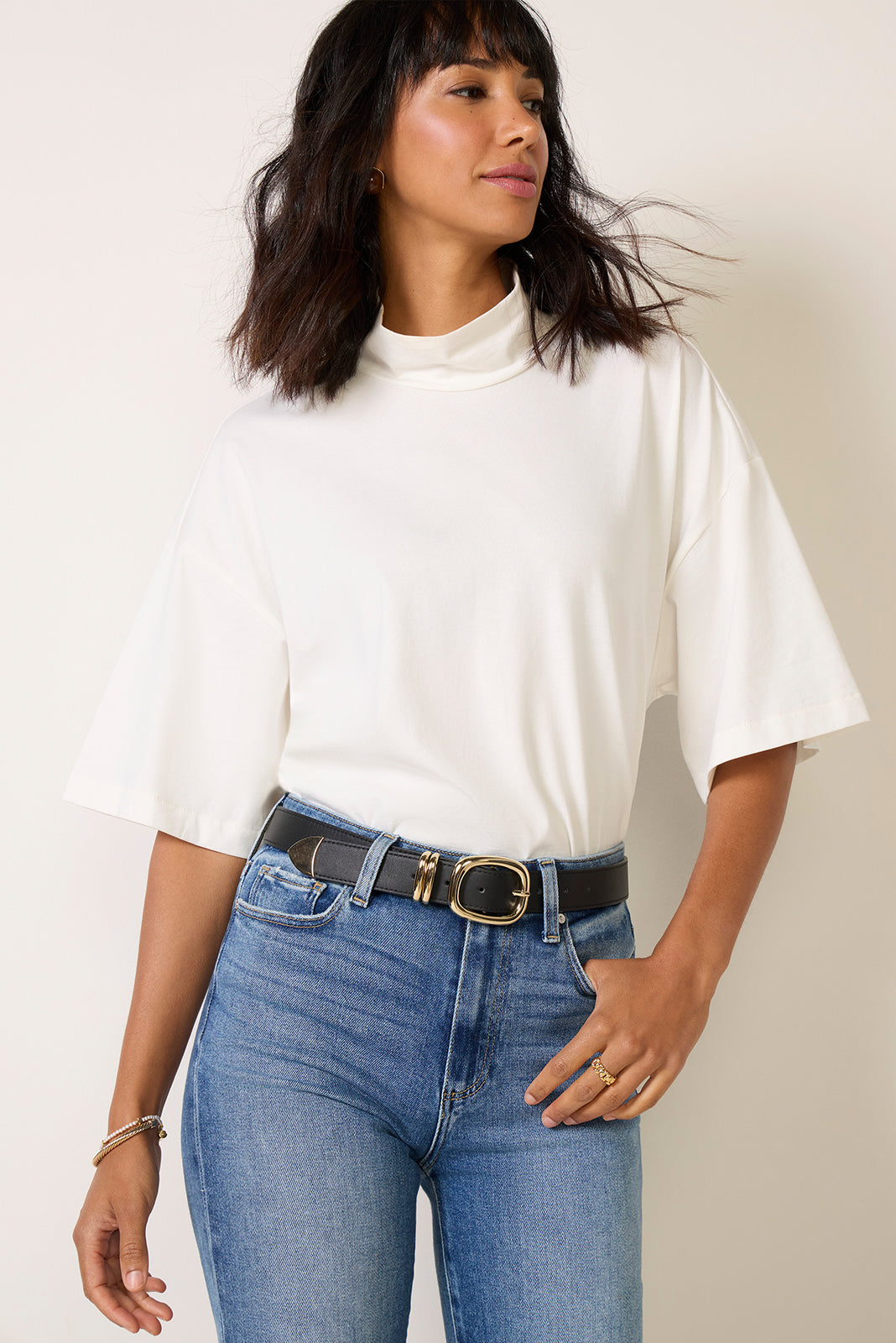 Josie Relaxed Mockneck Tee