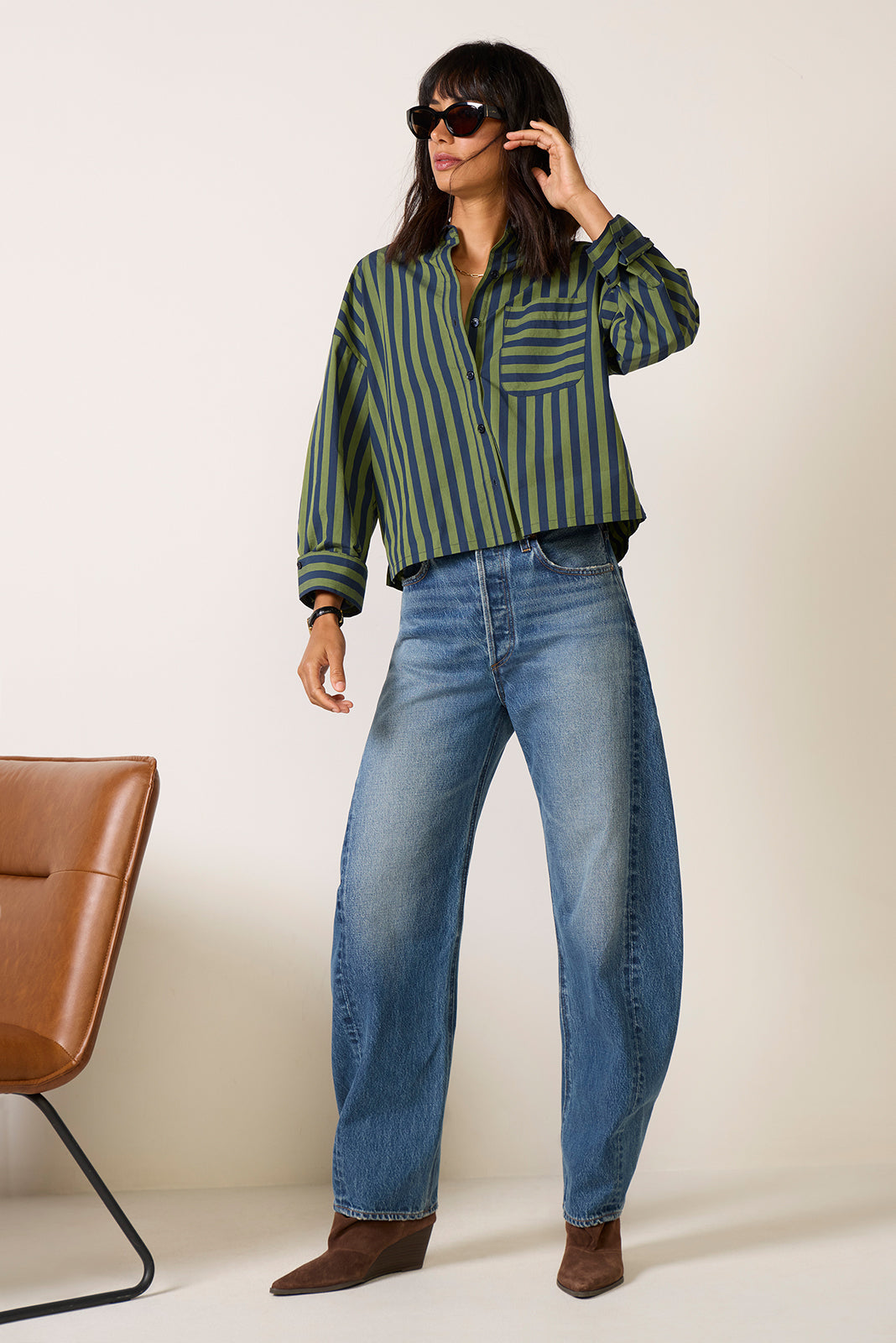 Aiden Crop Shirt