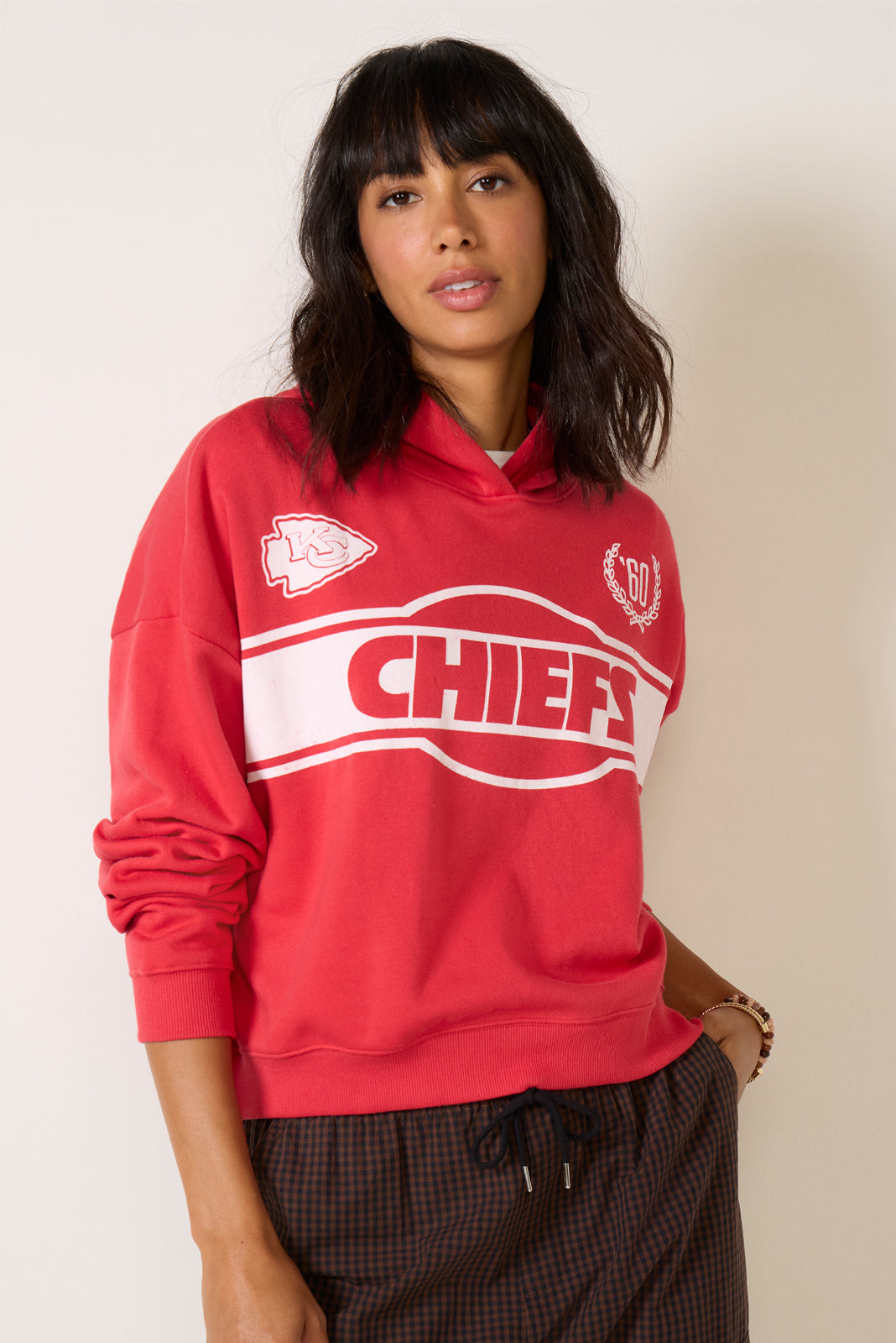 Chiefs Oversized Crop Hoodie