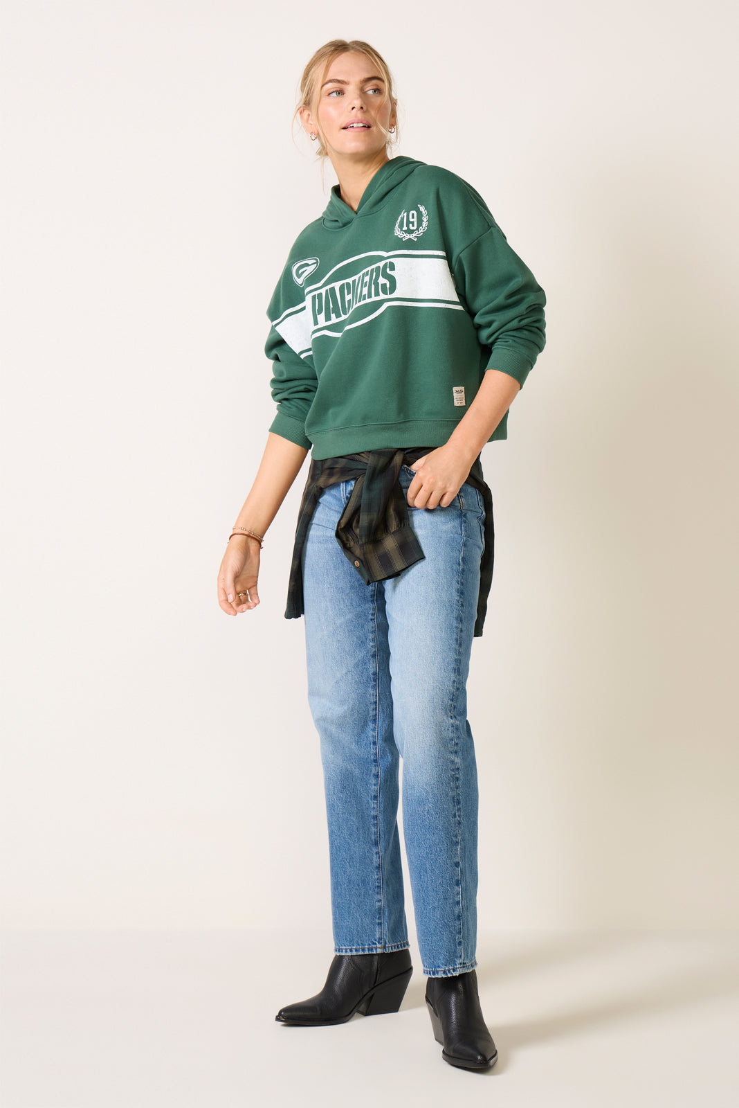 Packers Oversized Crop Hoodie