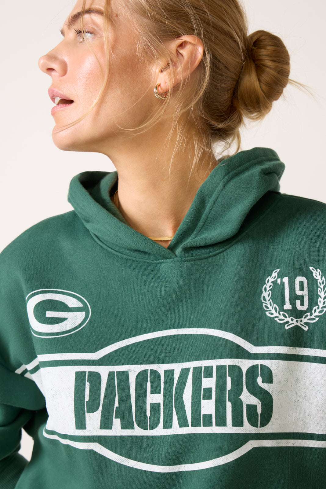 Packers Oversized Crop Hoodie
