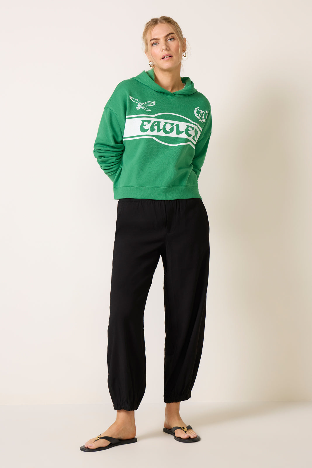 Eagles Oversized Crop Hoodie