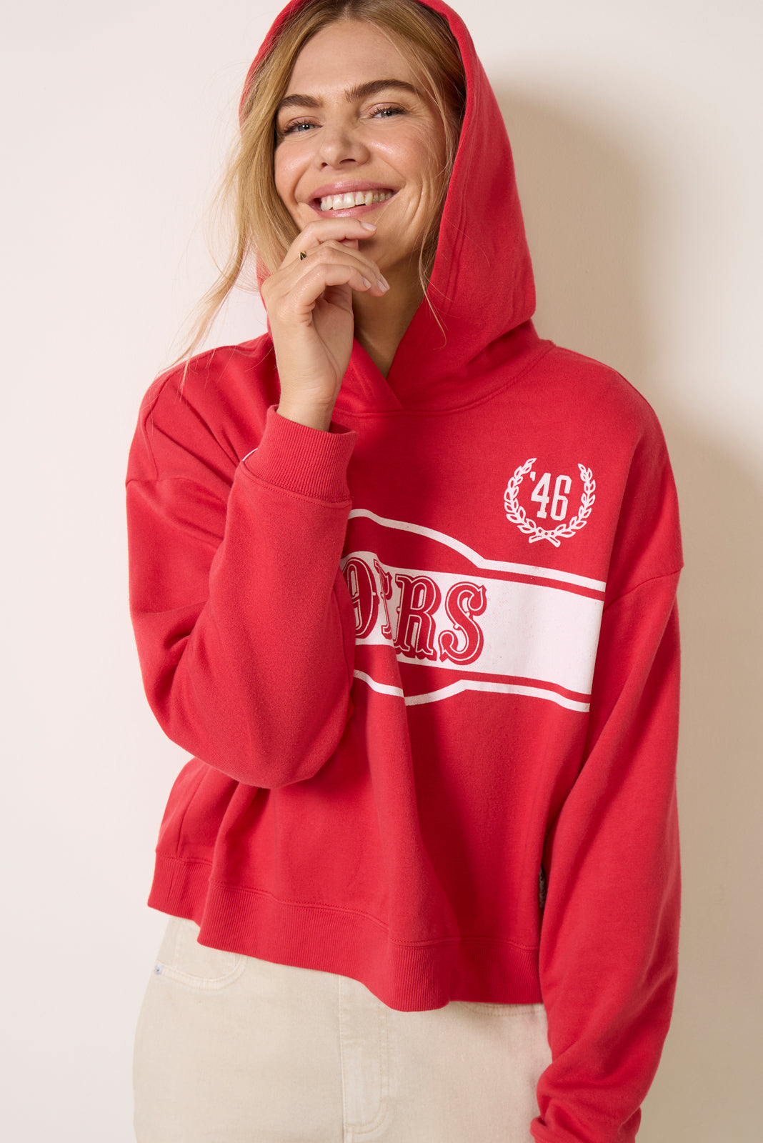 49ers Oversized Crop Hoodie
