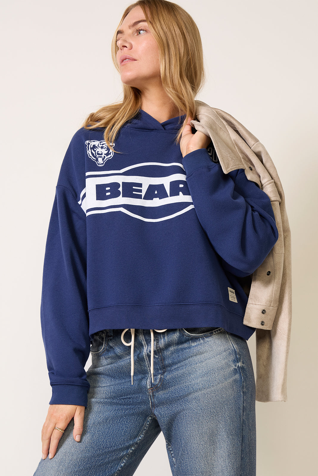 Bears Oversized Crop Hoodie