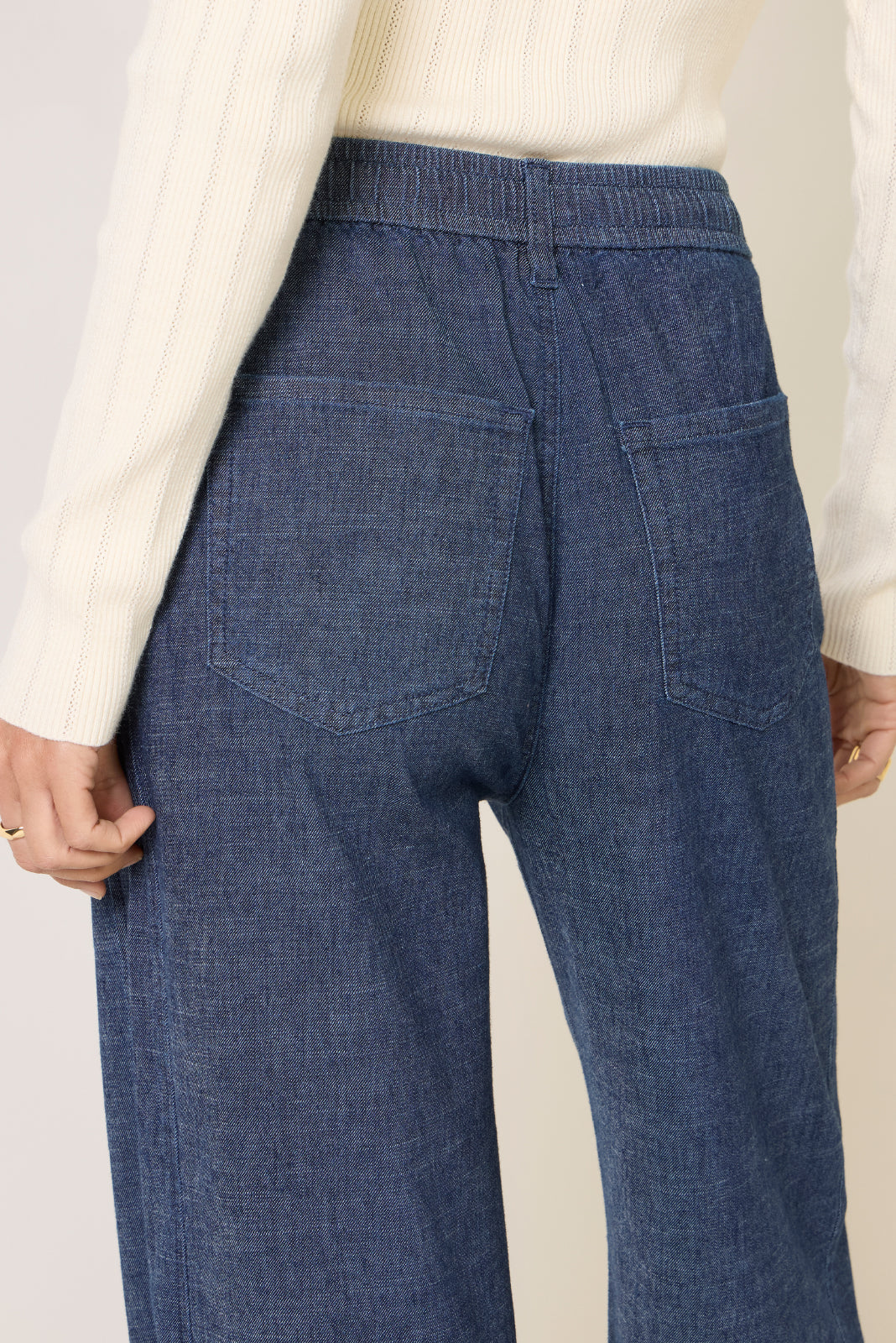 Joelle Stretch Linen Wide Leg Pant