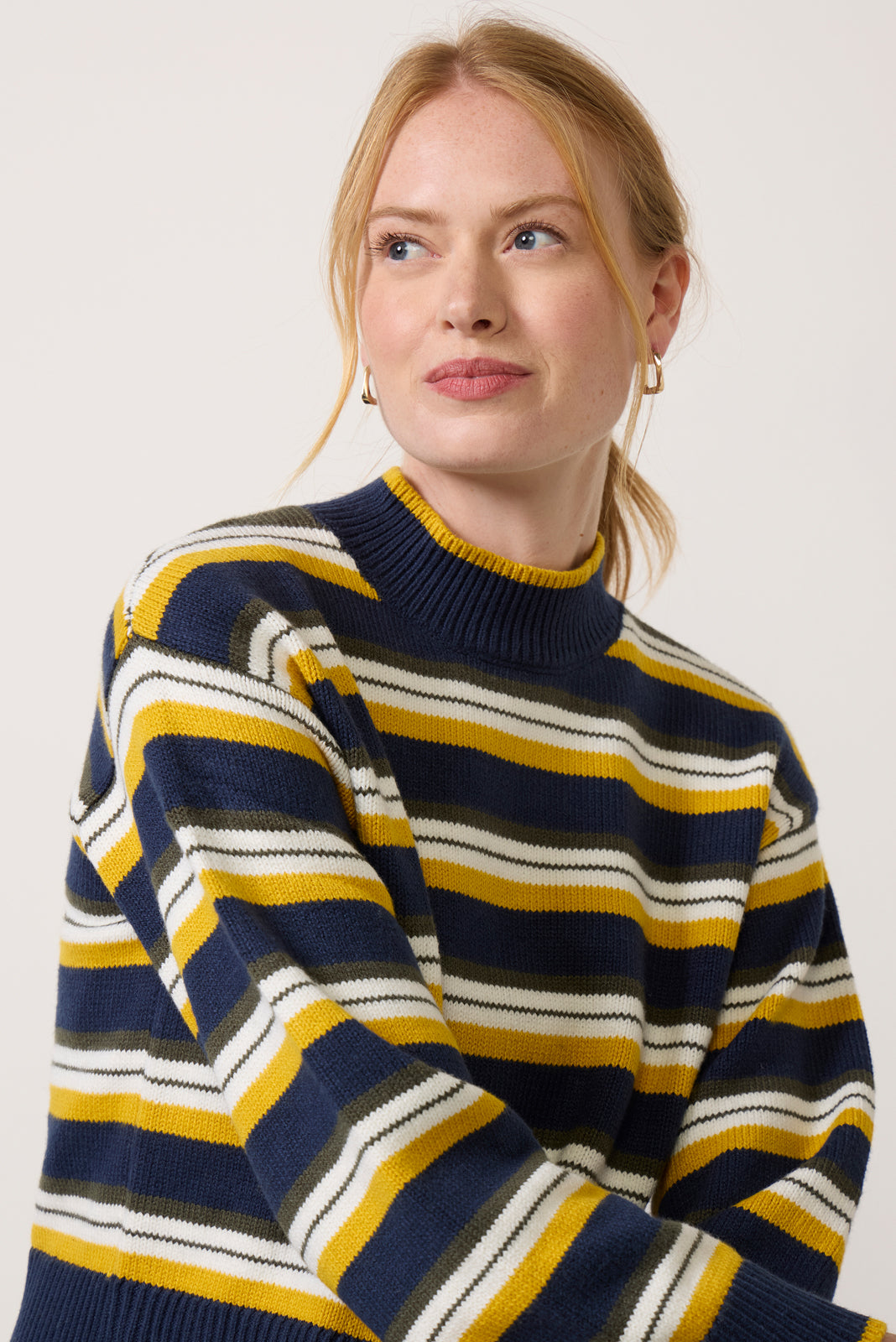 Briar Stripe Mock Neck