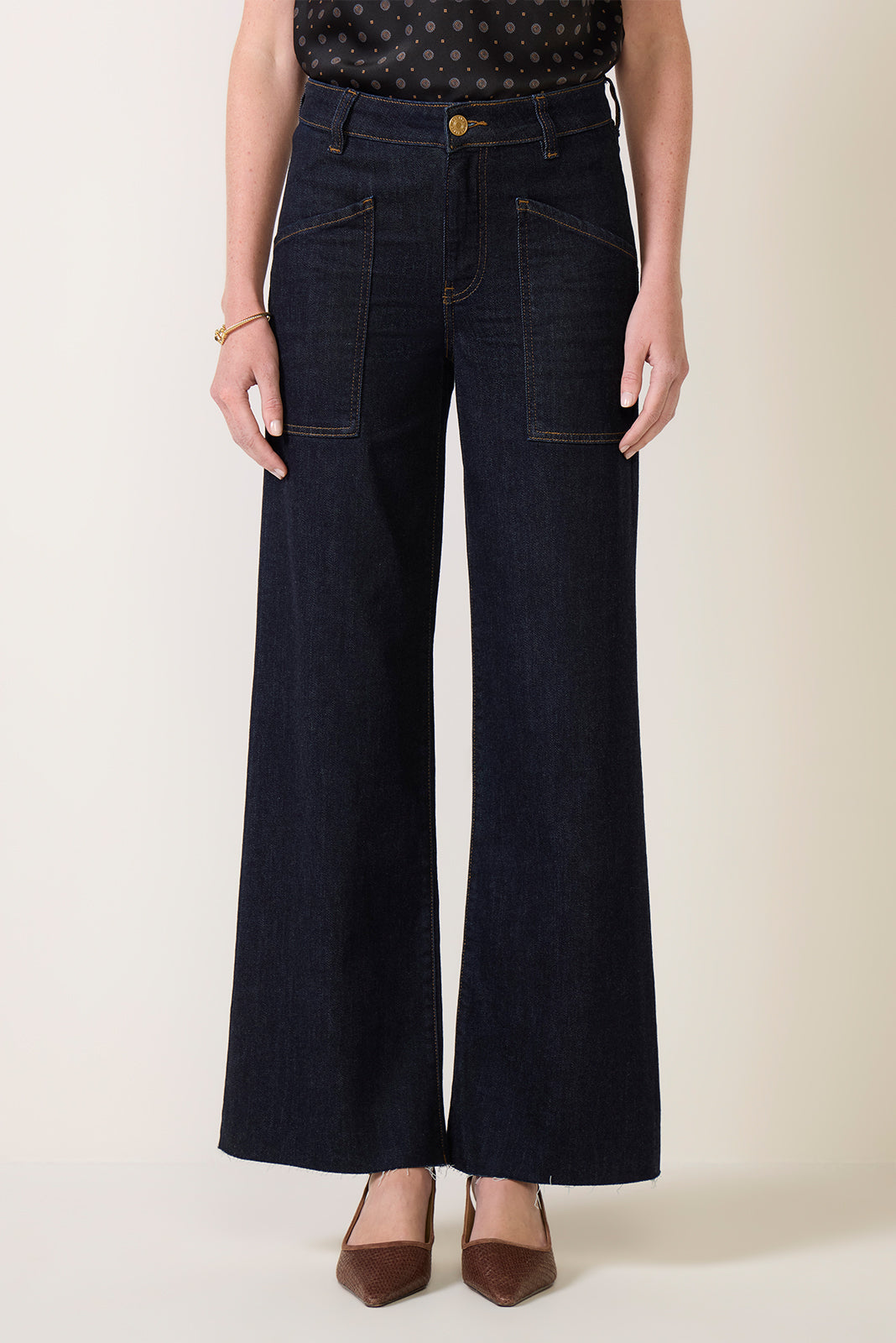 Jodi Front Patch Pockets Jean