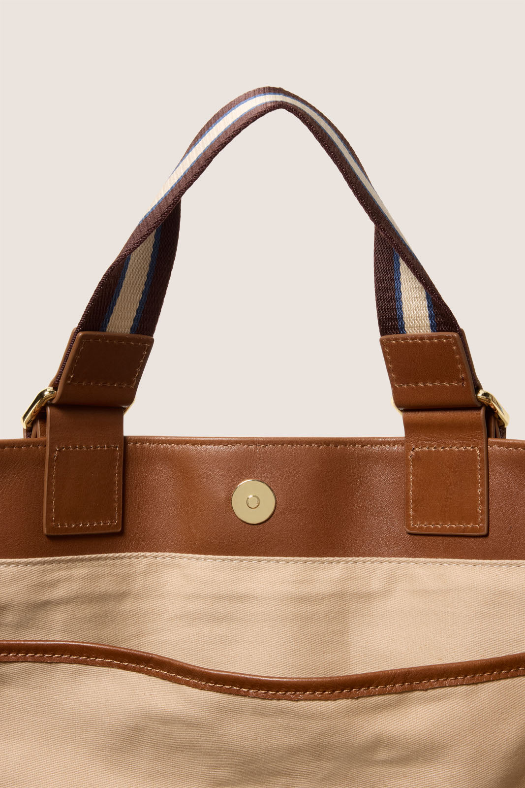 Teagan Leather Varsity Tote