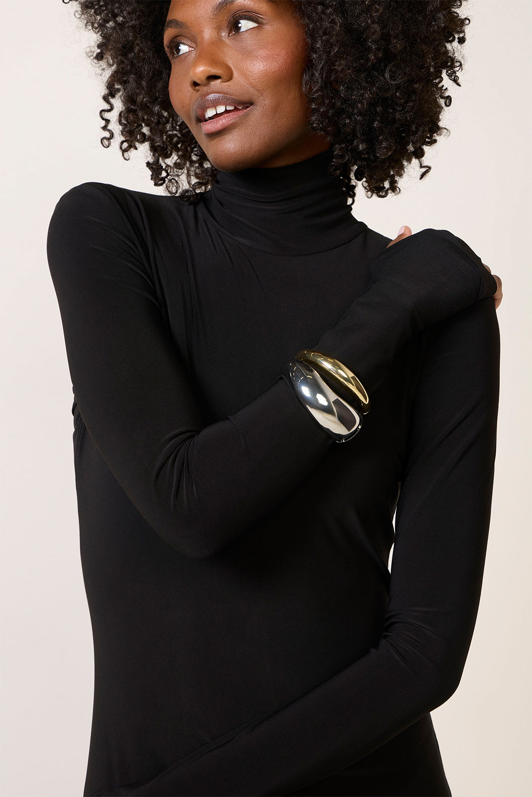 Long Sleeve Turtleneck Dress to Knee