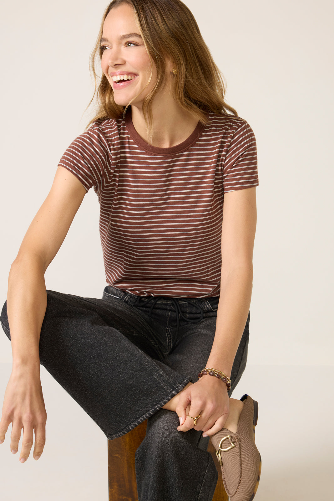 The Slub Stripe Tee