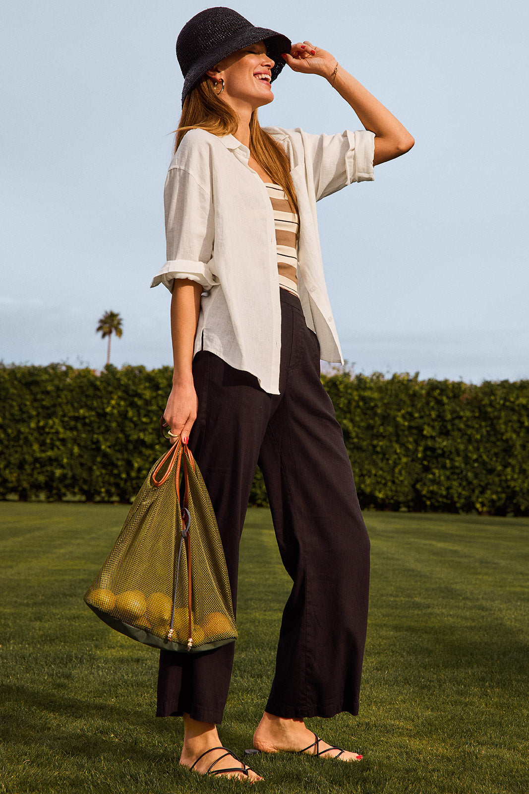 Maya Wide Leg Linen Pant