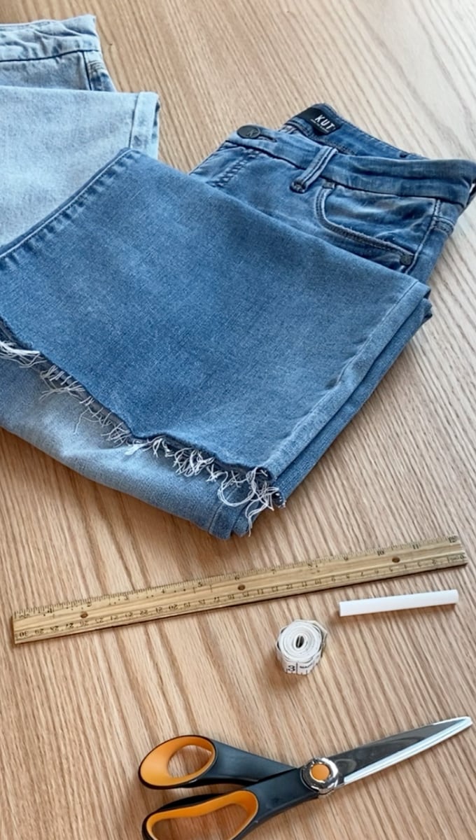 Video describing how to hem your own jeans