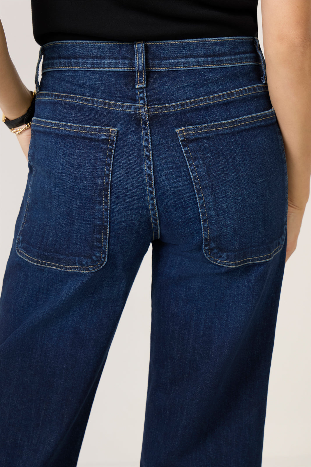 Petite Avery Pork Chop Pocket Straight Jean