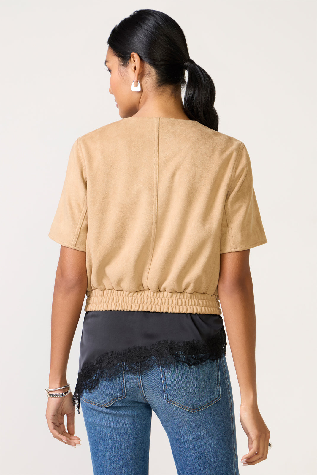 Billie Faux Suede Bomber