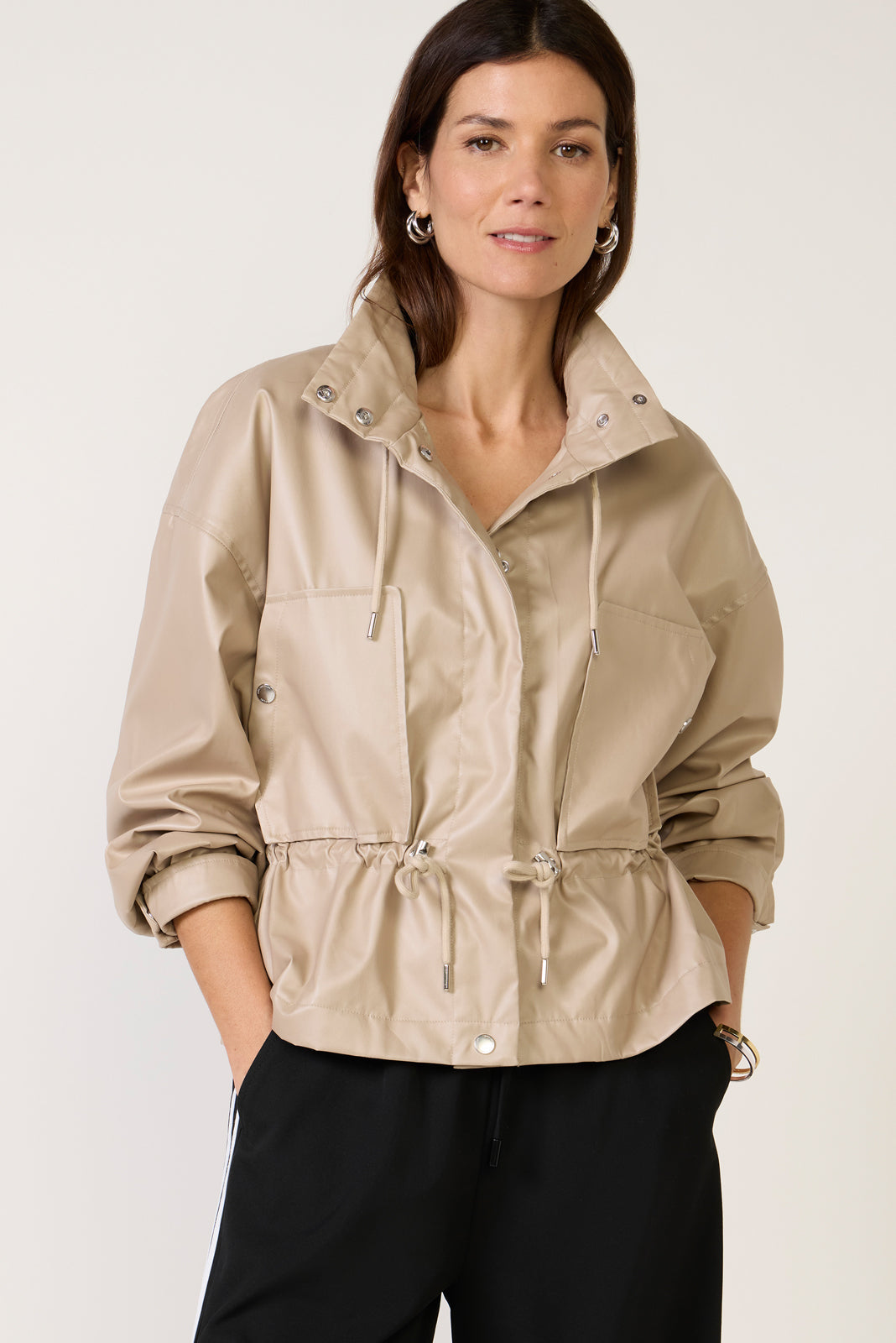 Faux Leather Bomber