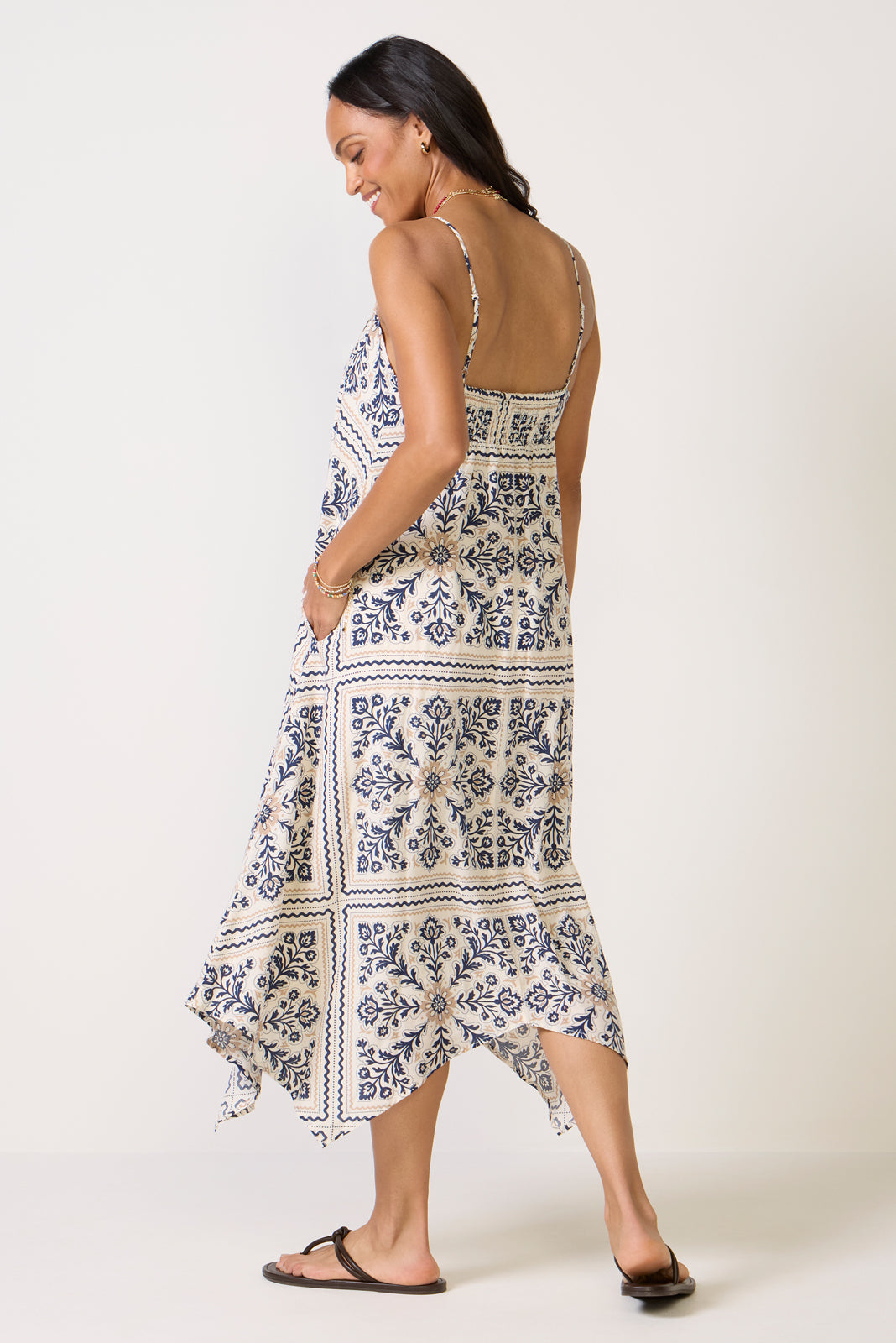 Maggie Handkerchief Midi Dress