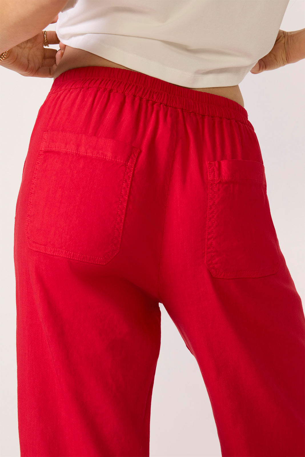 Maya Wide Leg Linen Ankle Pant