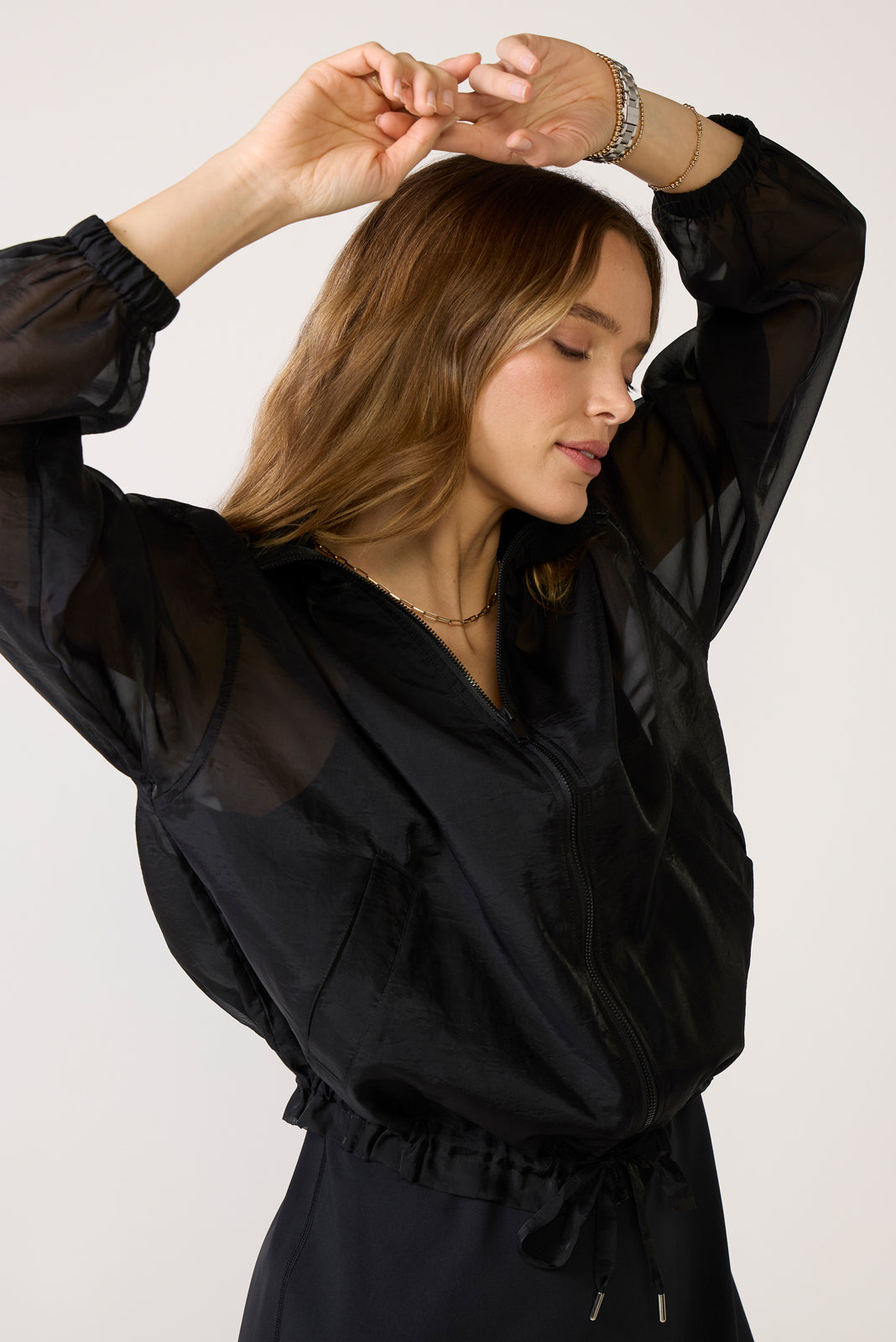 Sheer Full Zip Jacket
