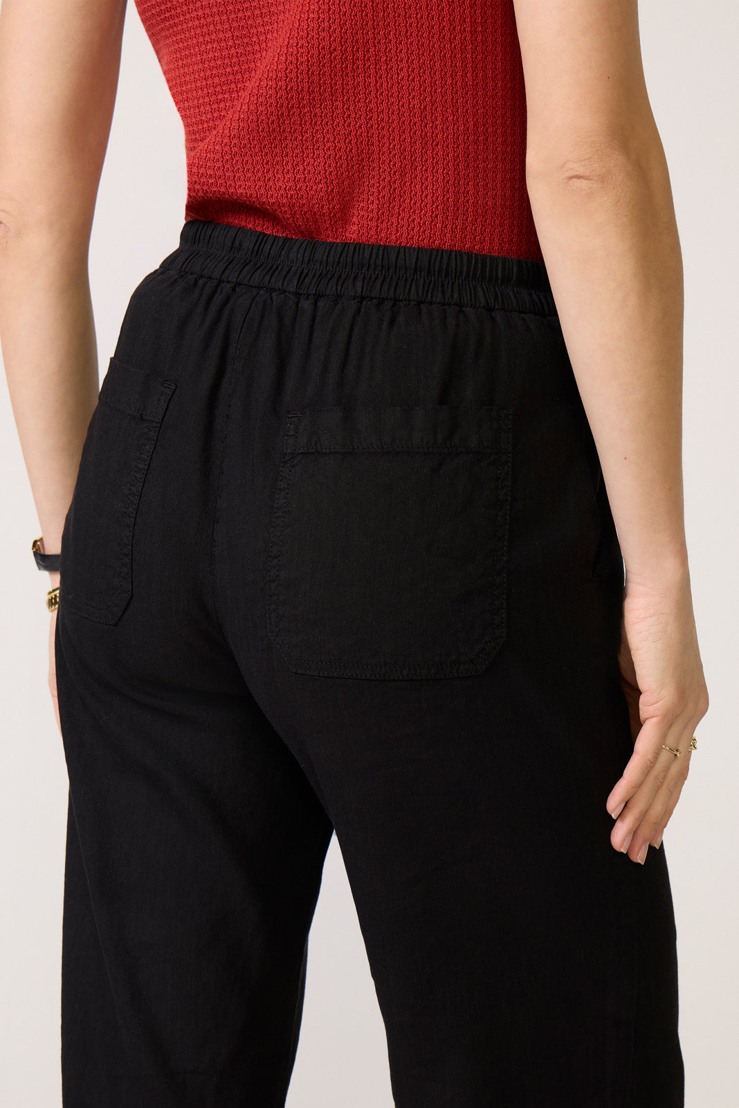 Maya Wide Leg Linen Ankle Pant