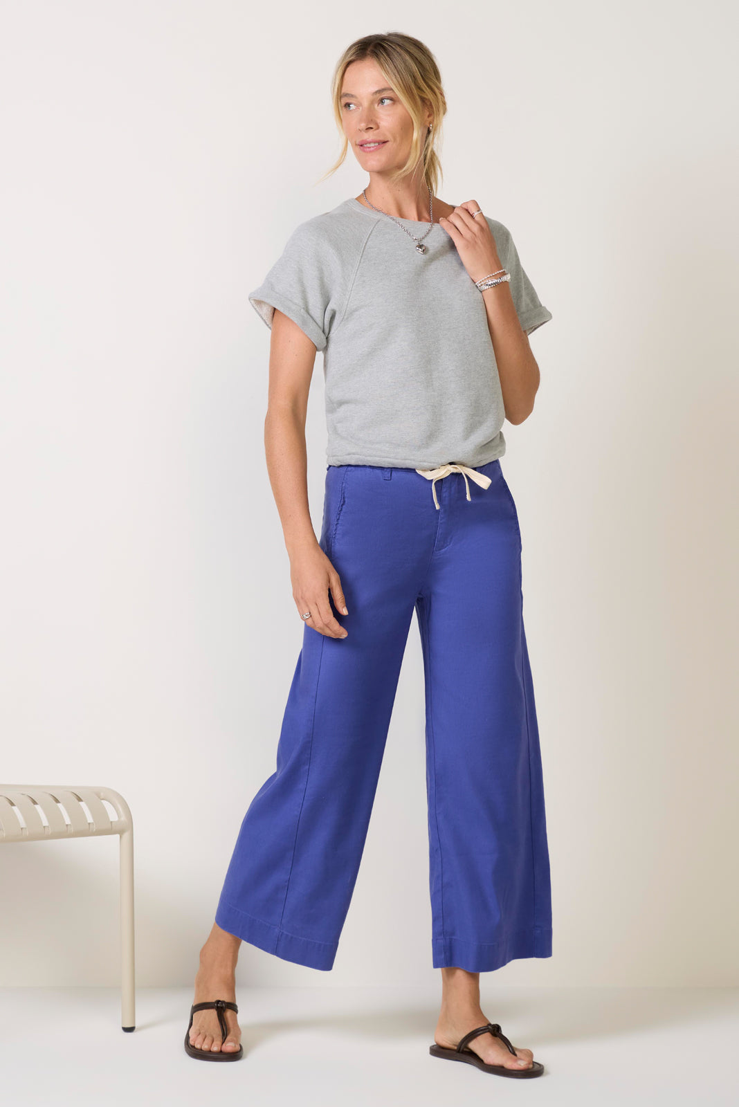 Joelle Stretch Linen Crop
