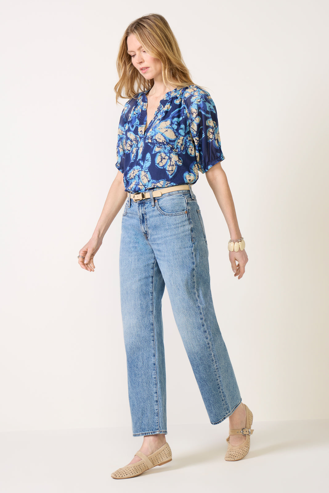 Drew Split Neck Blouse