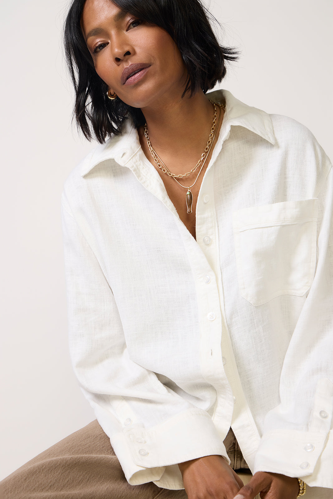 Linen Laurel Top