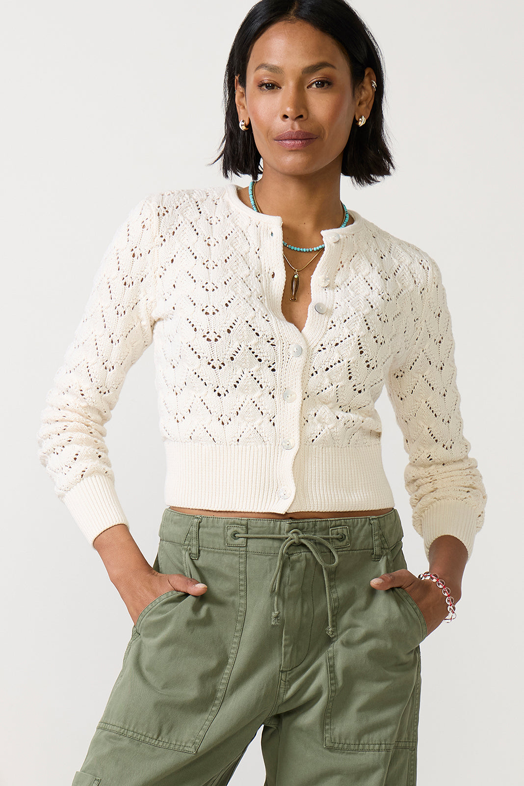 Pretty In Pointelle Cardigan