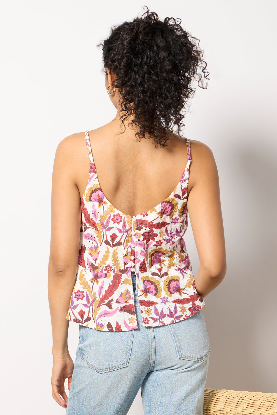 Eyelet Button Back Cami