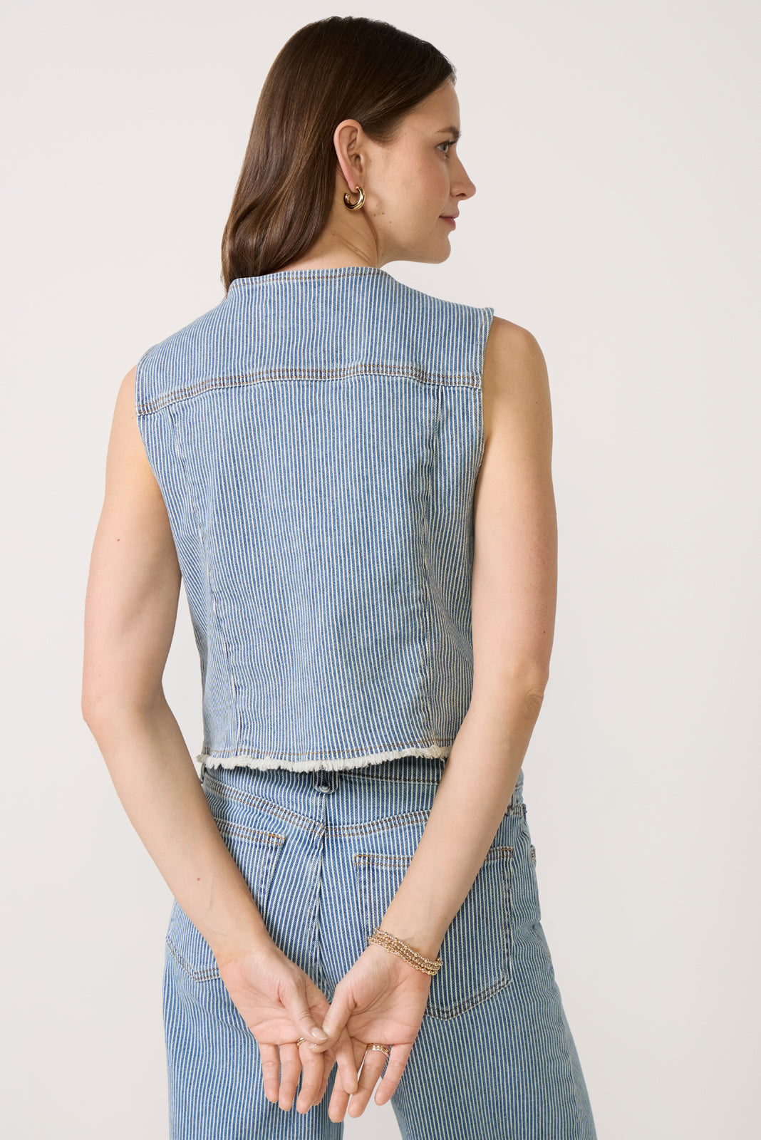 Nicki Railroad Stripe Vest