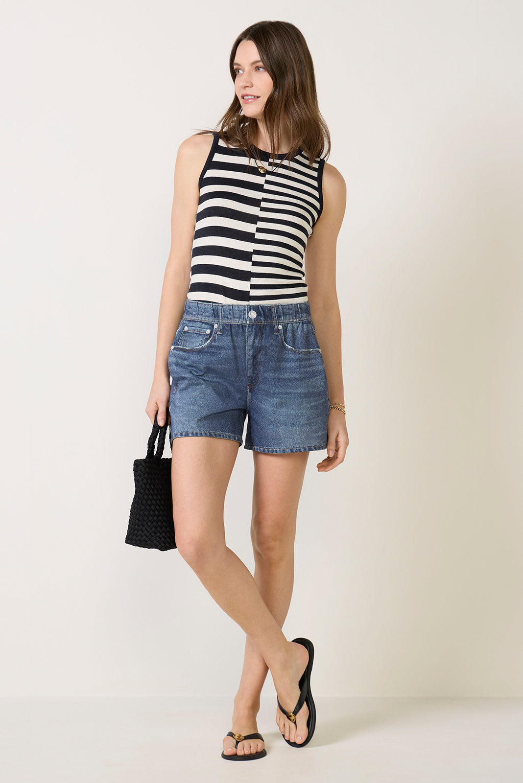 The Knit Mixed Stripe Tank