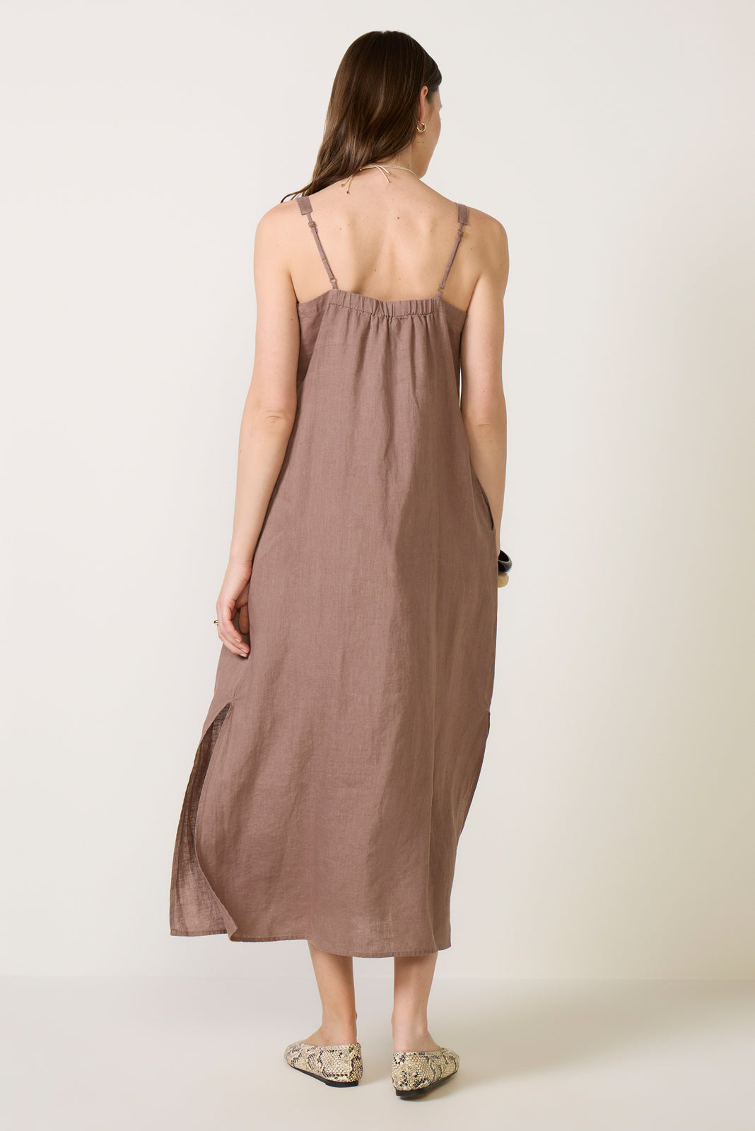 Stella Linen Pintuck Dress