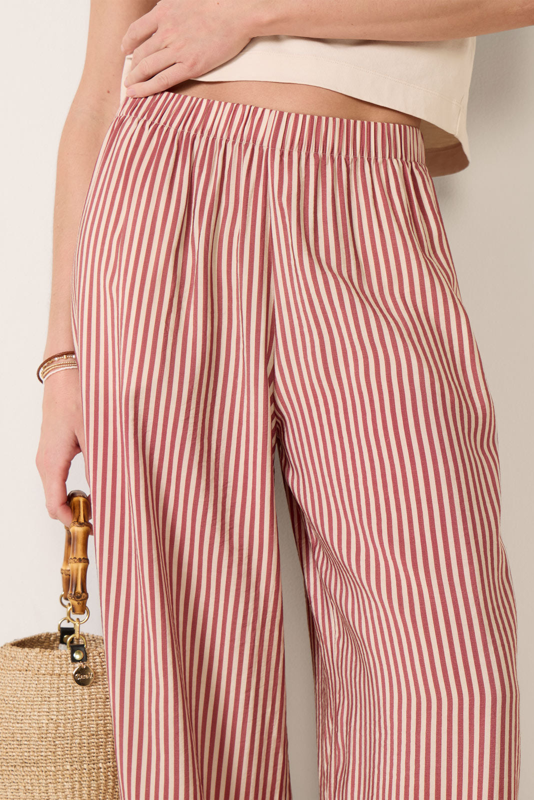 Anya Stripe Pull On Pant
