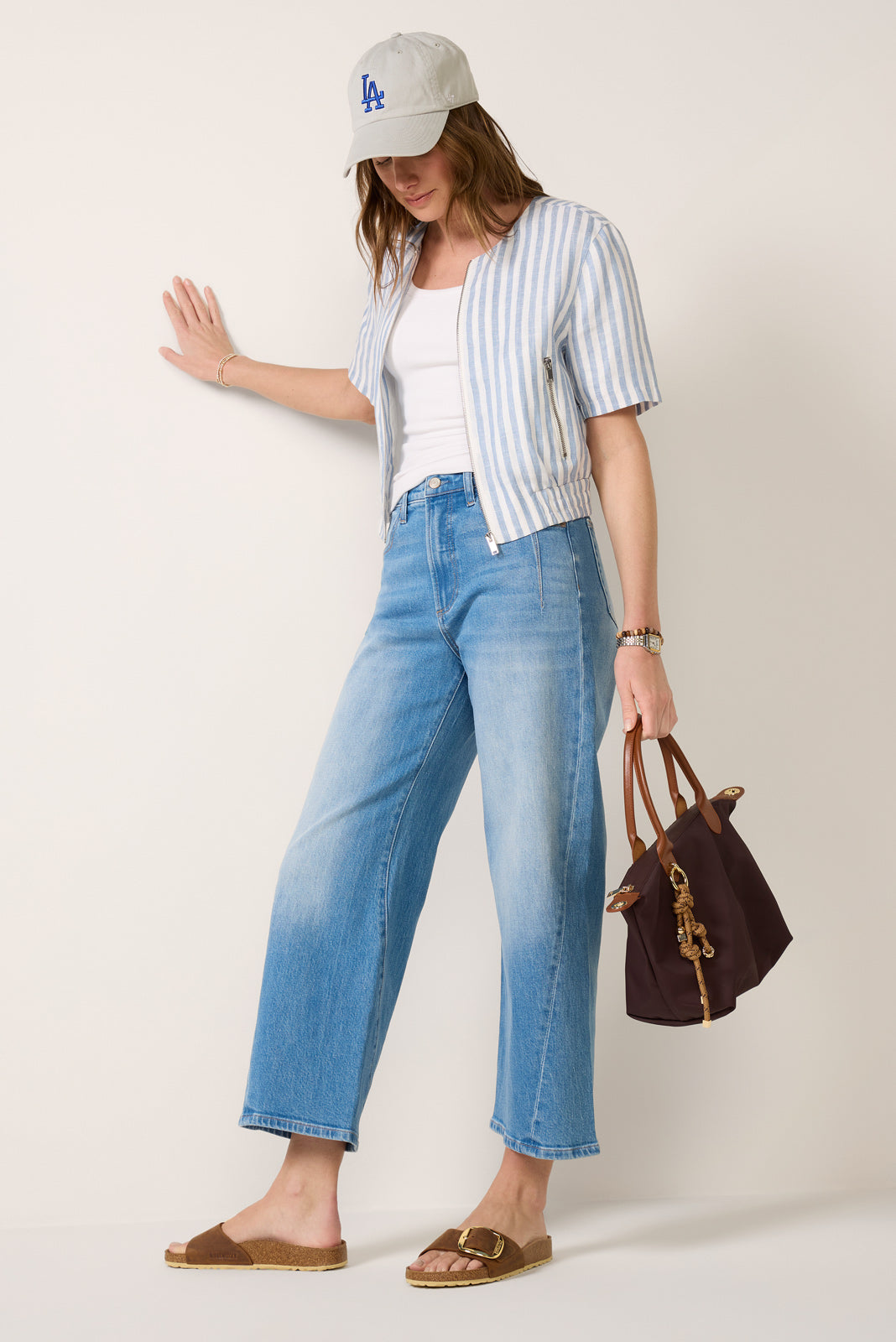 Billie Stripe Bomber
