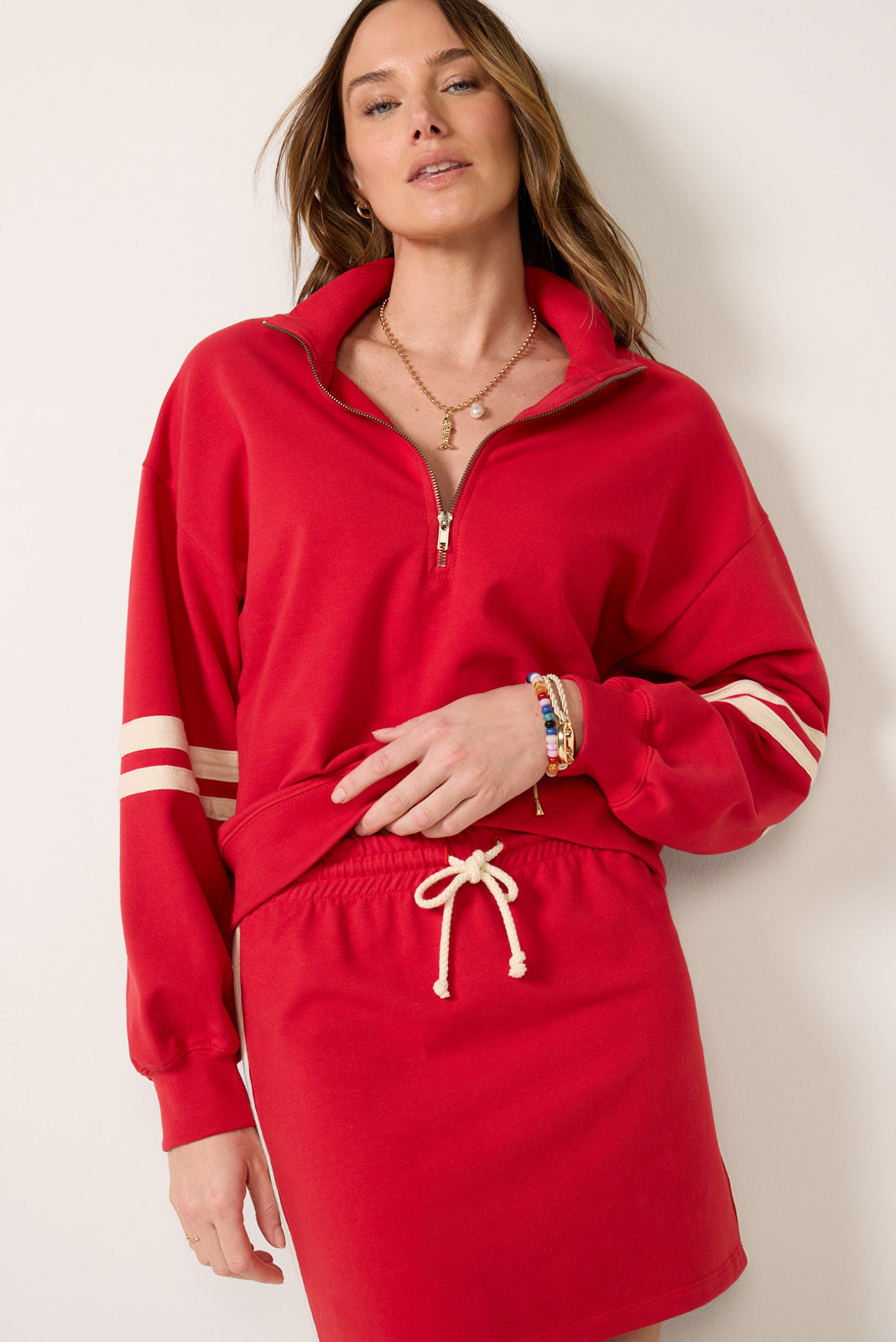 Varsity Quarter Zip Sweatshirt