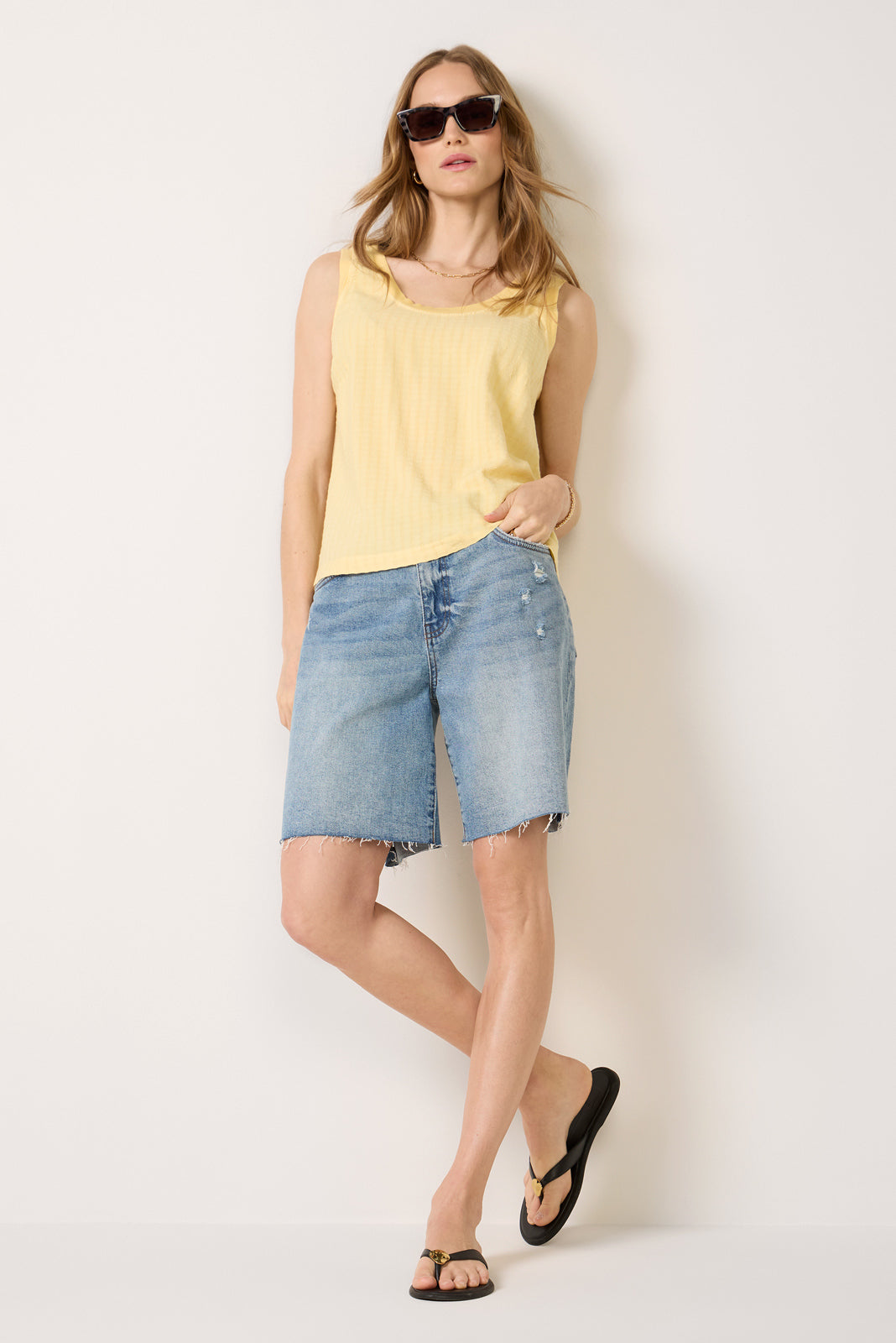 Stripe Linen Tank