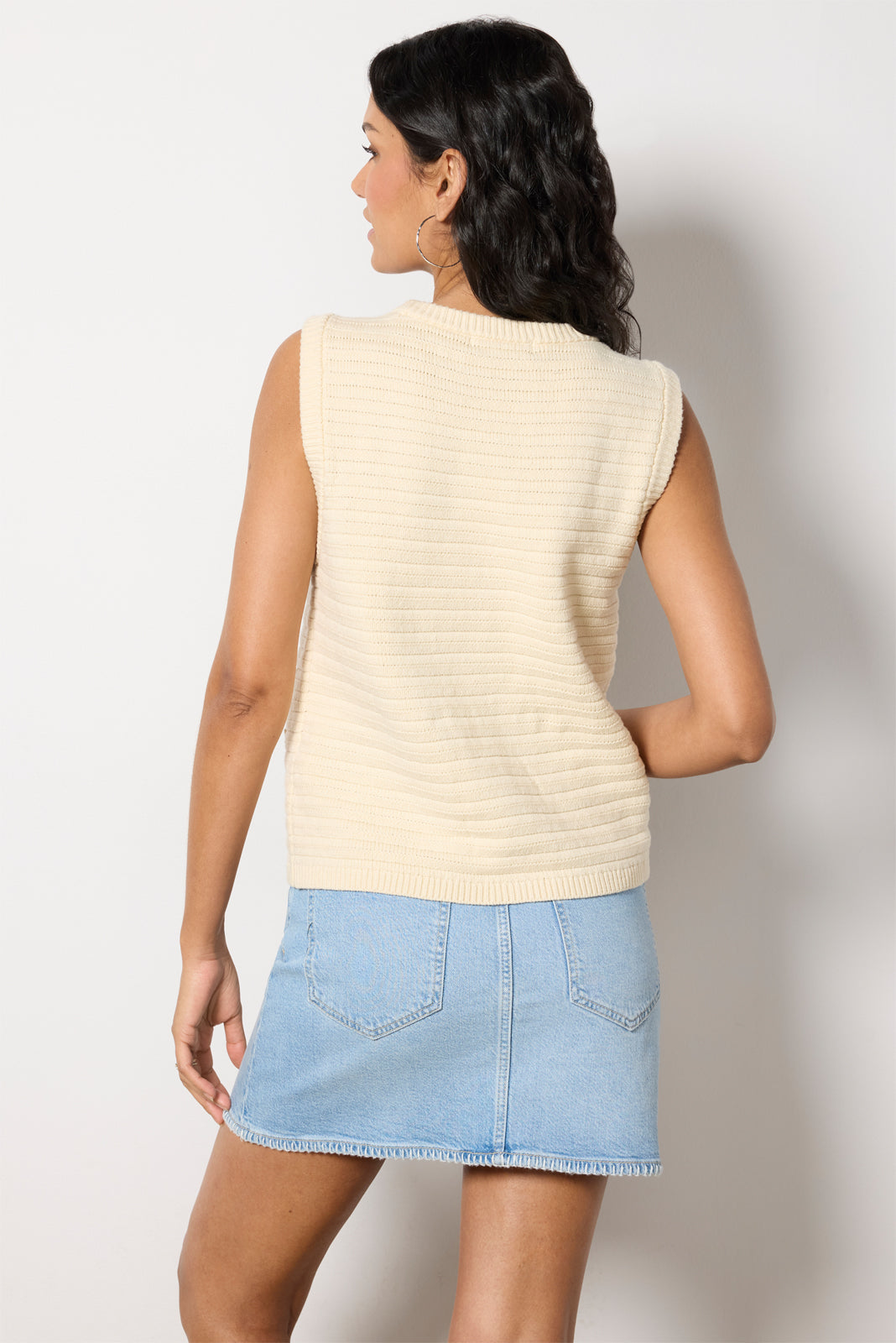 Textured Sweater Vest