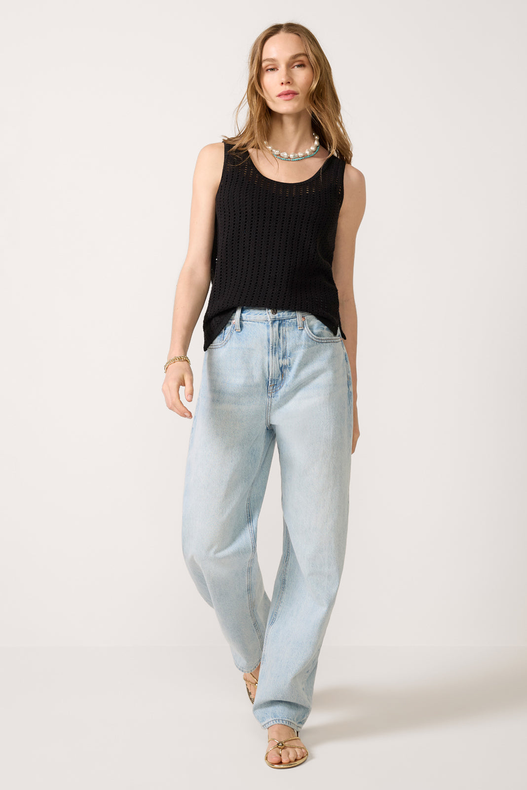 Ainsley Crochet Mesh Tank
