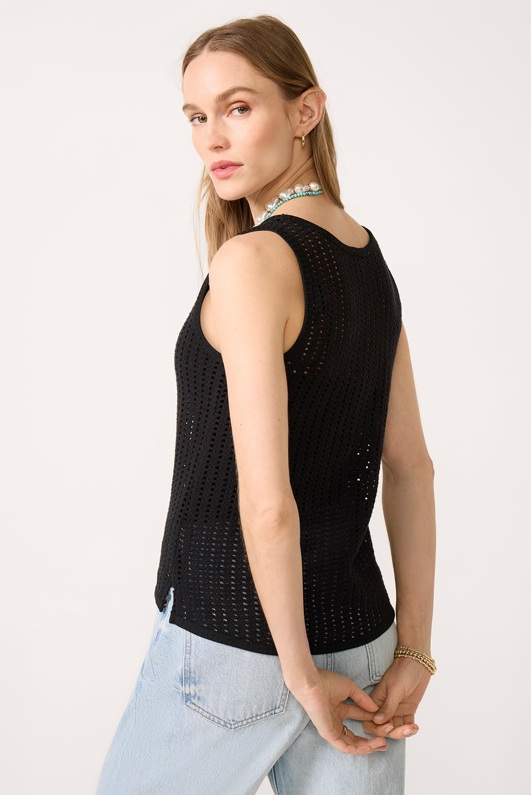 Ainsley Crochet Mesh Tank